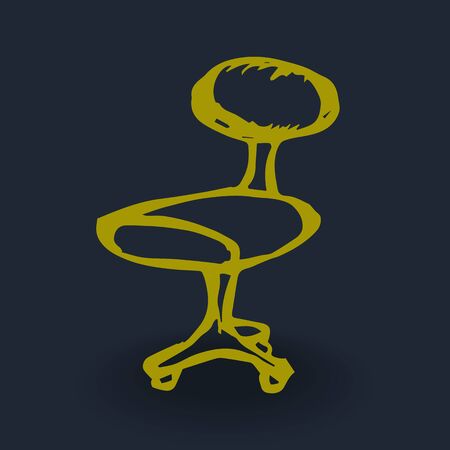 Office design chair Icon, Vectorのイラスト素材