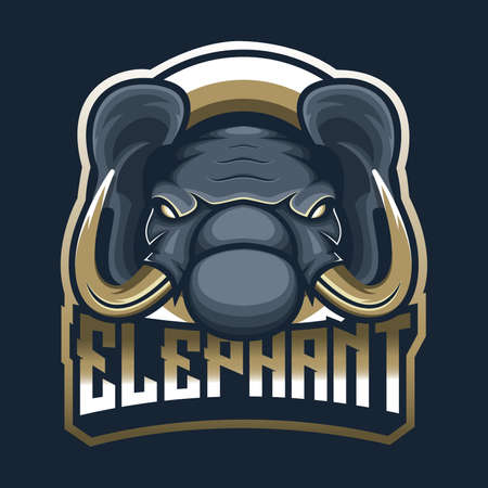 Elephant mascot logo good use for symbol identity emblem badge and moreのイラスト素材