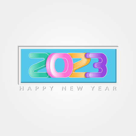 Happy new year 2023のイラスト素材