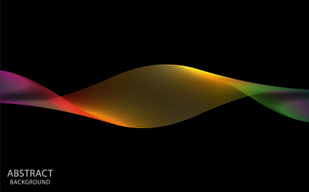 Abstract rainbow light wave futuristic backgroundのイラスト素材