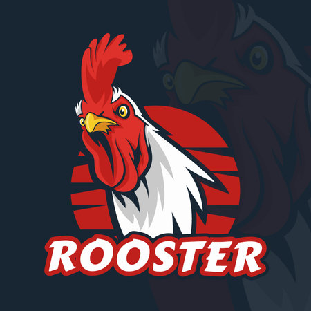 Rooster head mascotのイラスト素材