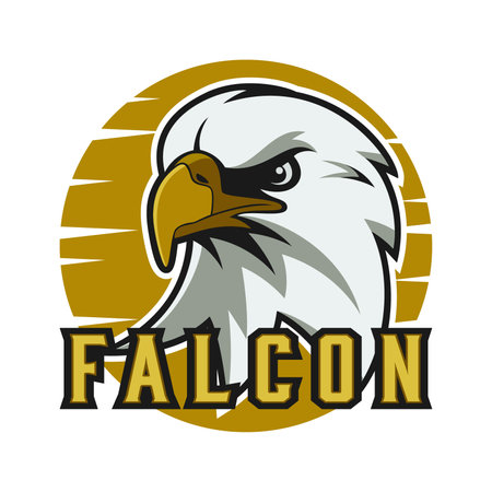 Falcon head mascotのイラスト素材