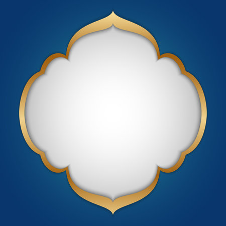 Golden islamic frames luxuryのイラスト素材