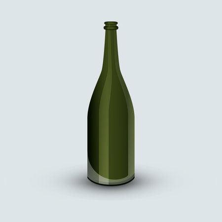Glass bottle on white backgroundのイラスト素材