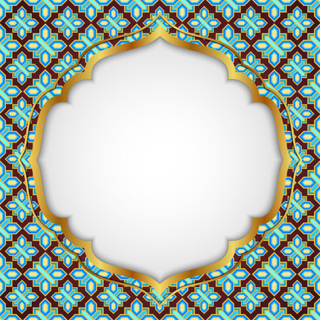 Mosaic islamic golden frames luxuryのイラスト素材