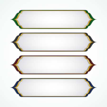 Luxury golden arabic islamic text boxのイラスト素材