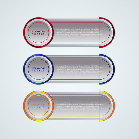 Simple gradient technology text boxのイラスト素材