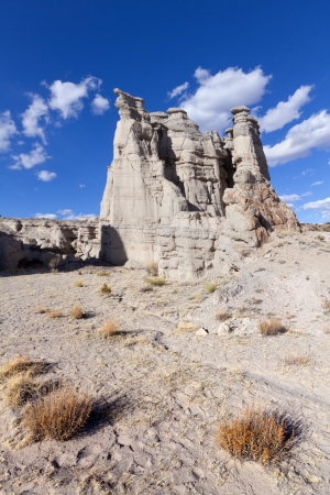 White sandstone rock formation known as the Plaza Blanca, located near Abiquiu, NM  This is where Georgia Oの写真素材