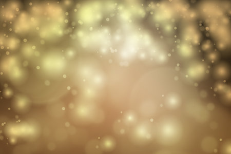 Abstract golden bokeh background. Vector illustration for your design. Christmas background.の写真素材