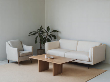 interior of modern living room with sofa and chair, living roomの素材