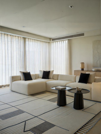 Interior of a living room in a modern house, interior designの素材