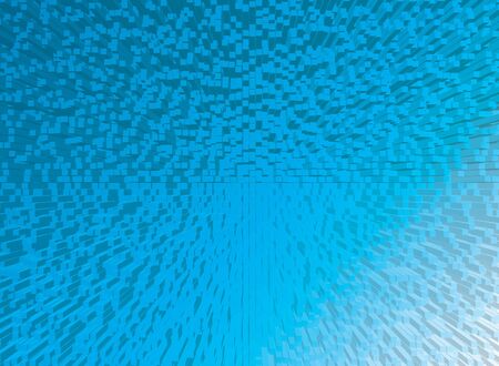 Abstract Blue Blocks Illustrationの写真素材