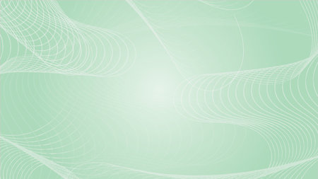 Abstract green background with waves and lines. Vector illustration for your designのイラスト素材