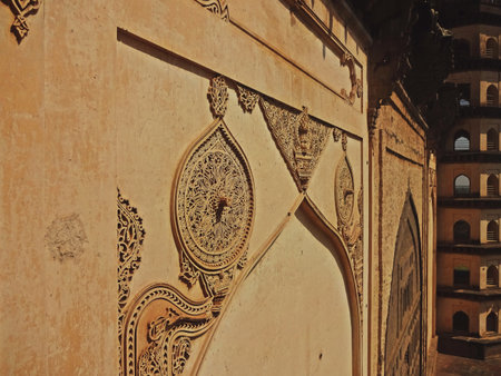 part of gol gumbaz in karnataka is the mausoleum of mohammed adil shahのeditorial素材