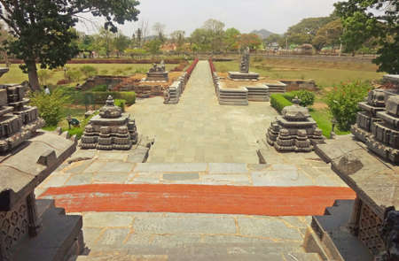 Architecture of hoysala temple karnataka indiaの写真素材