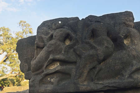 carving at kangra fort, himachal pradeshの写真素材