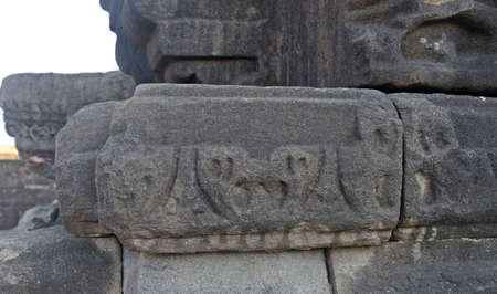 carving at kangra fort, himachal pradeshの写真素材