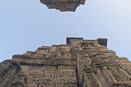 carving at kangra fort, himachal pradeshの写真素材
