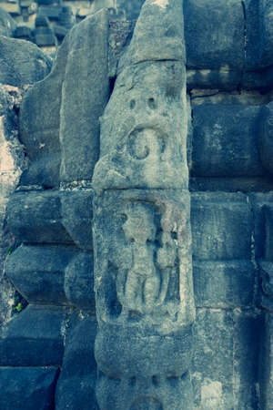 carving at kangra fort, himachal pradeshの写真素材