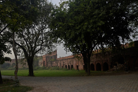 View of the ruins of the old fort in Jaipur.