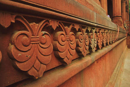 Detail of a balustrade in the Royal Palace, Indiaの写真素材