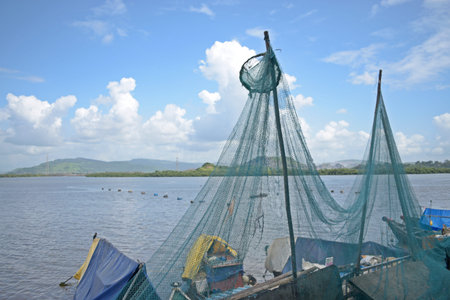 mumbai fishing portの写真素材