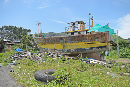 boat repairの写真素材