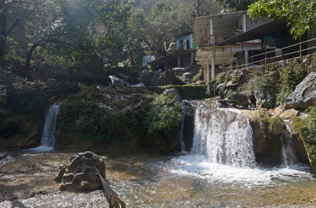 Waterfall in the village of Khao Kho, Phetchabun, Thailandの写真素材