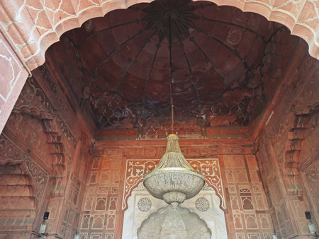 Interior of the Humayun's Tomb, Delhi, Indiaの写真素材