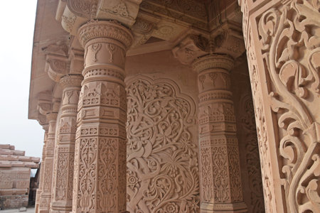 Ancient carving in Indiaの写真素材