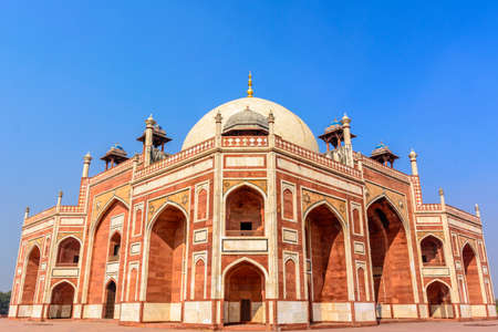 Humayun's Tomb in Delhi, India. Humayun's Tomb is a mausoleum located in Delhi, India.の写真素材