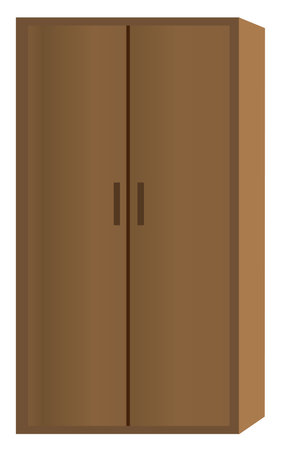 Cupboard icon. Flat illustration of cupboard vector icon for webのイラスト素材