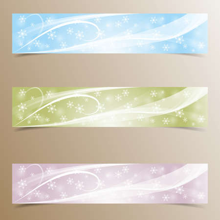 New Year's banner in three flowersのイラスト素材