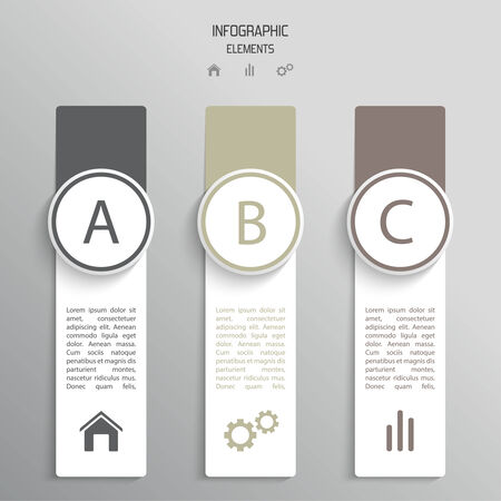 Colorful strips of paper with icons and incremental elements,  banner for infographics, option numbers, websites, reports. Layout and template for business reports. vectorのイラスト素材