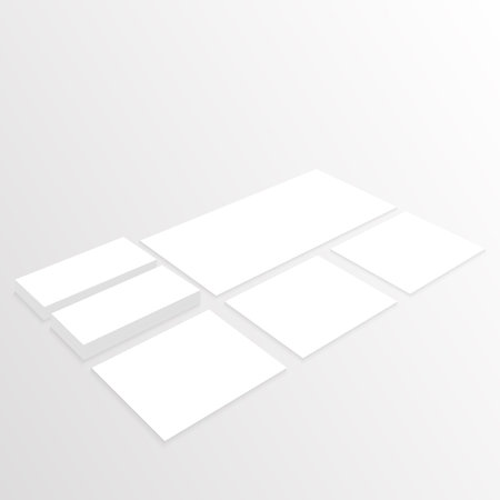 Blank Envelopes Business card and folder. Corporate Identity. Isolate on white background. Layout for your designのイラスト素材