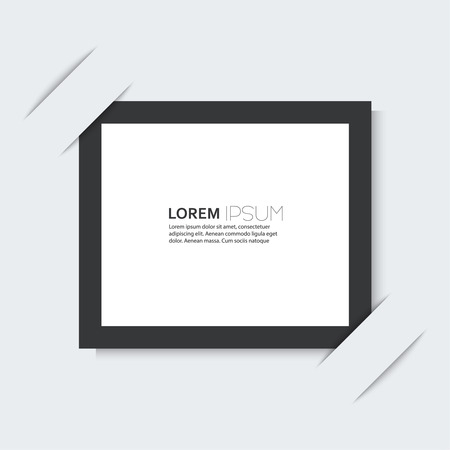Black frame with a simple design of the background. for images, photos, graphics, text, advertising, classified ads, layouts, web, internet, websiteのイラスト素材