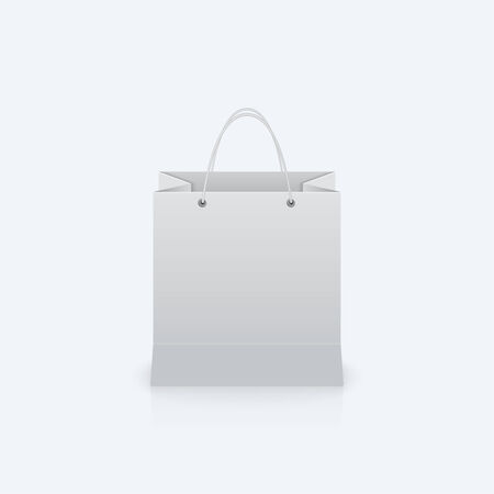 Paper bag with handles. isolated on white backgroundのイラスト素材