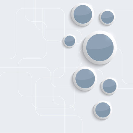 Blue plastic shiny, glossy  rings on blue background. Blanks for the Internet, the Web site,  ads, alert dialog,  banners, website layout vector, template for business reports. のイラスト素材