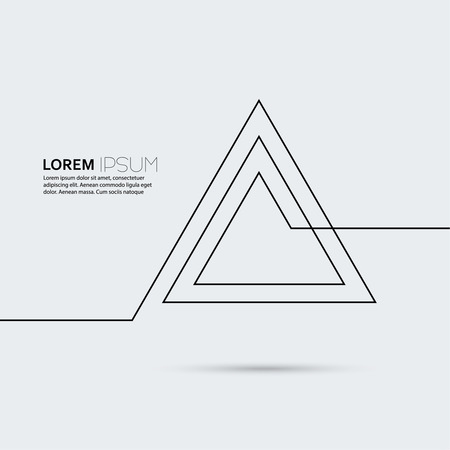 Curve creates a pyramid of triangles. Symbol.  Modern flat design. for magazines, books, brochures, posters, postcards, Web sites.のイラスト素材