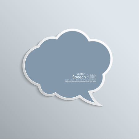Abstract background with paper speech bubble vector. flat designのイラスト素材