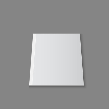 Blank empty magazine template lying on a gray background. vectorのイラスト素材
