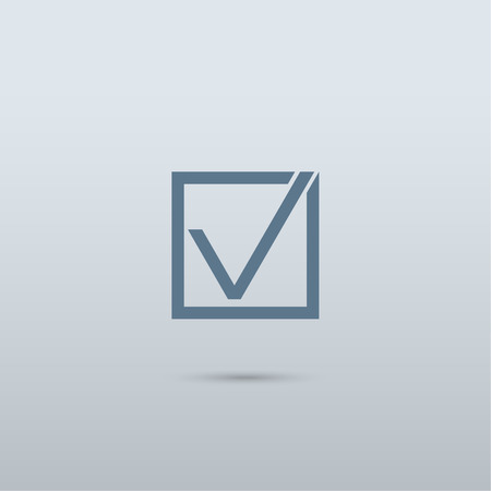 Check mark symbol and icon for approved design concept and web graphicのイラスト素材