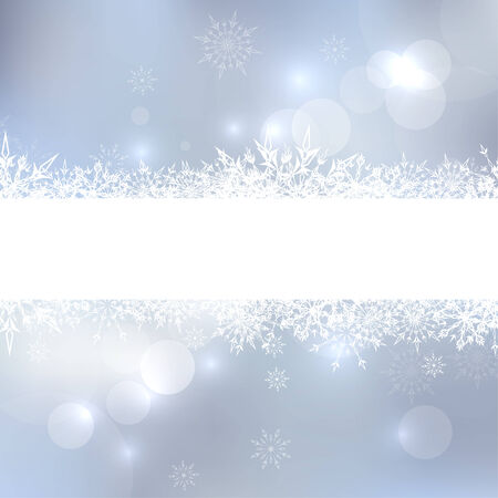 Abstract Winter Background with beautiful various snowflakes and starsのイラスト素材