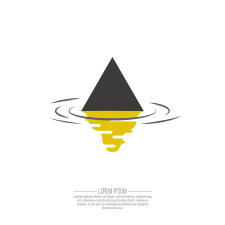 Business Abstract triangle  icon. Corporate, Media, transportation, delivery, Technology styles vector logo design template. のイラスト素材