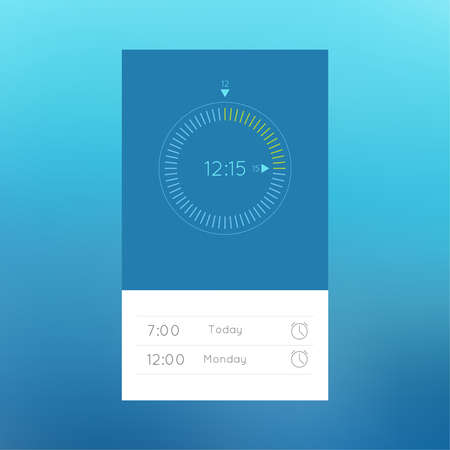 Ui clock for web and mobile applications. vector, appのイラスト素材