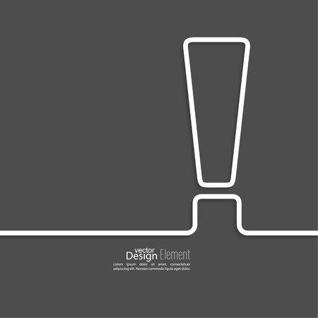 Exclamation mark icon. Attention sign icon. Hazard warning symbol  in dark background. vectorのイラスト素材