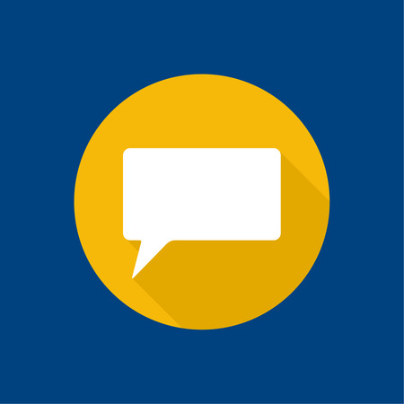 Abstract background with Speech Bubbles symbol. Chat icon. Concept showing conversation and discussion, question and answer. flat design,  long shadowのイラスト素材