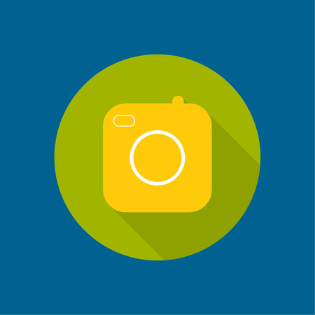 Icon of the old camera for mobile app. のイラスト素材
