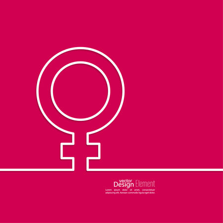 female symbol of the tape.  man icon. flat design.のイラスト素材