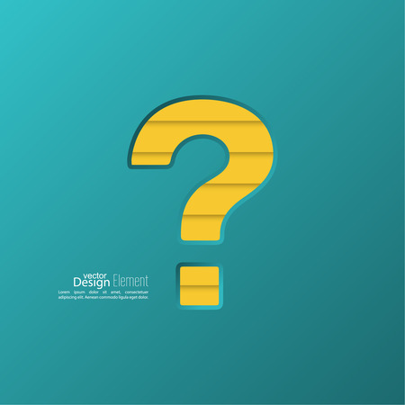 Question mark icon. Help symbol. FAQ sign on a yellow background. vectorのイラスト素材